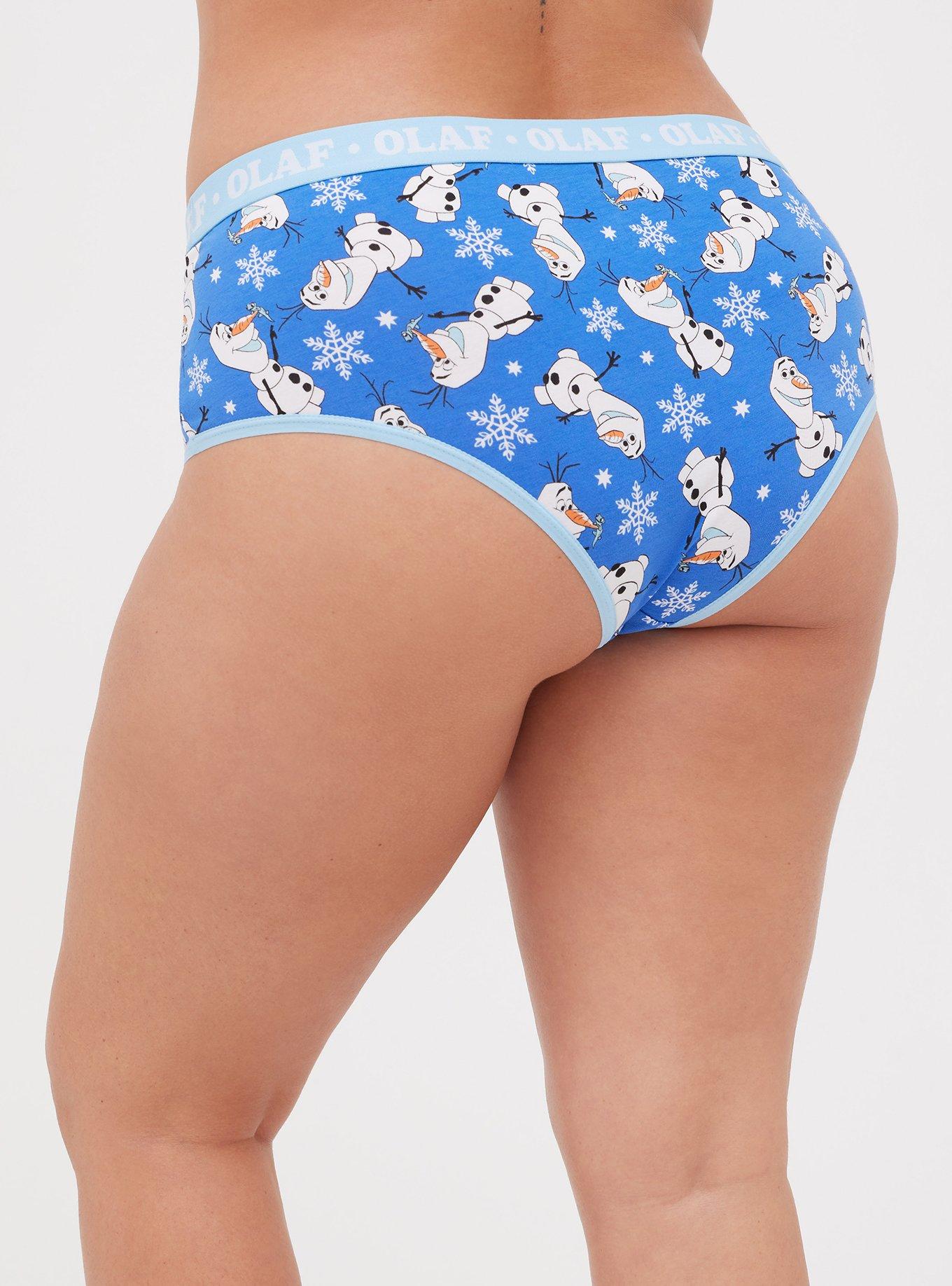 Plus Size - Walt Disney Frozen Cheeky Panty - Cotton Olaf Blue - Torrid