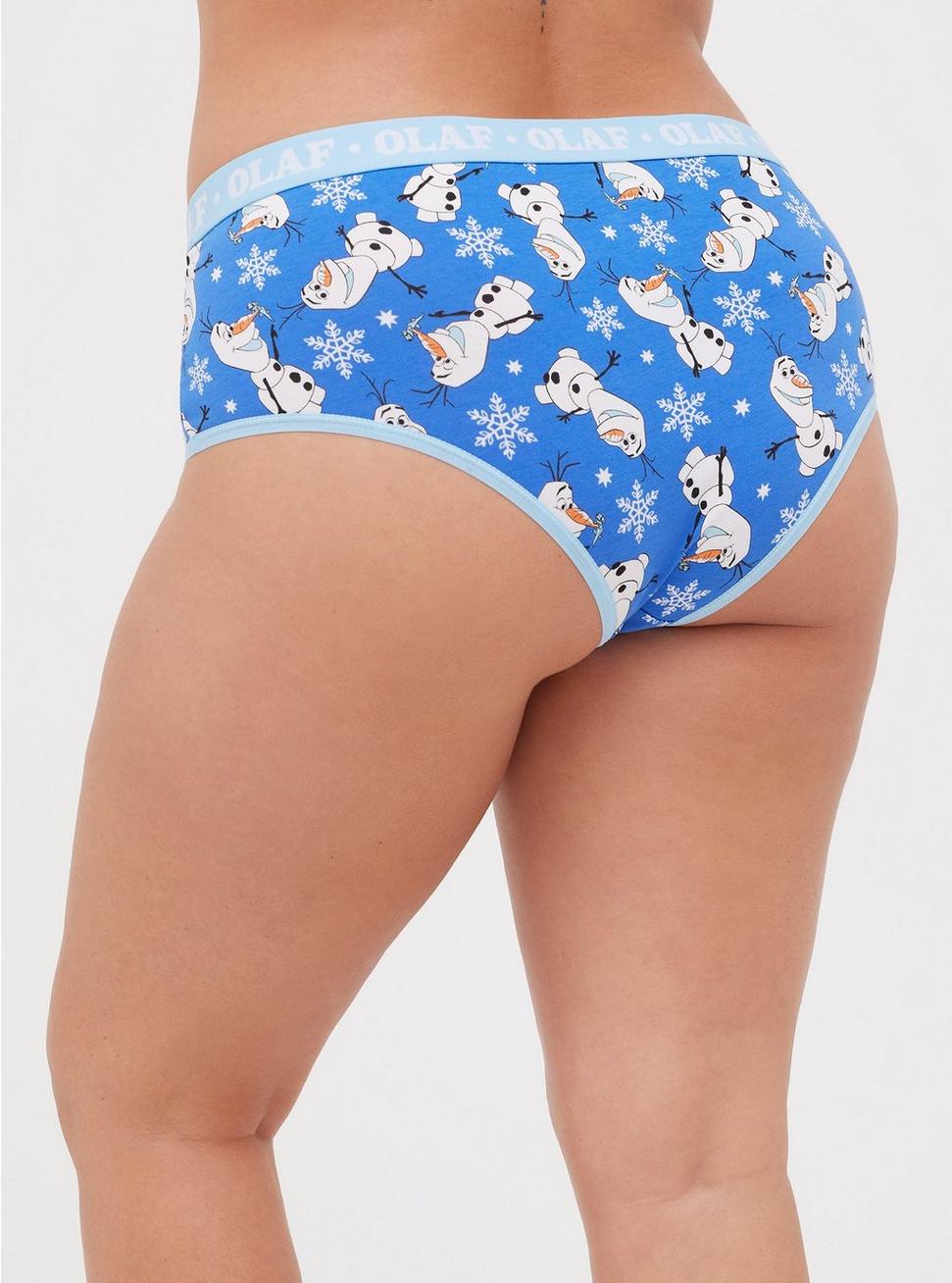 Plus Size - Walt Disney Frozen Cheeky Panty - Cotton Olaf Blue