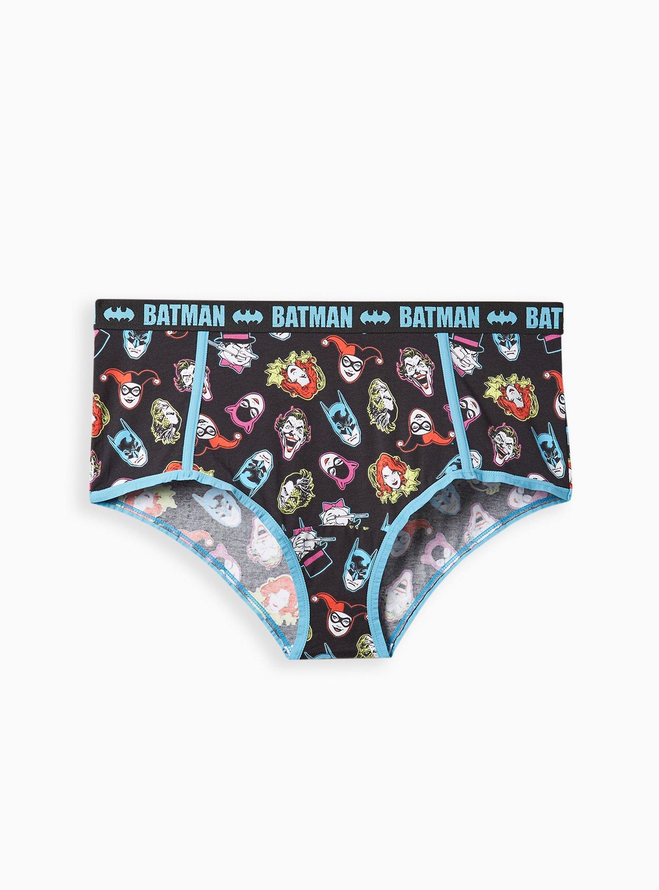 Plus Size Batman Brief Panty - Cotton Black, MULTI, hi-res