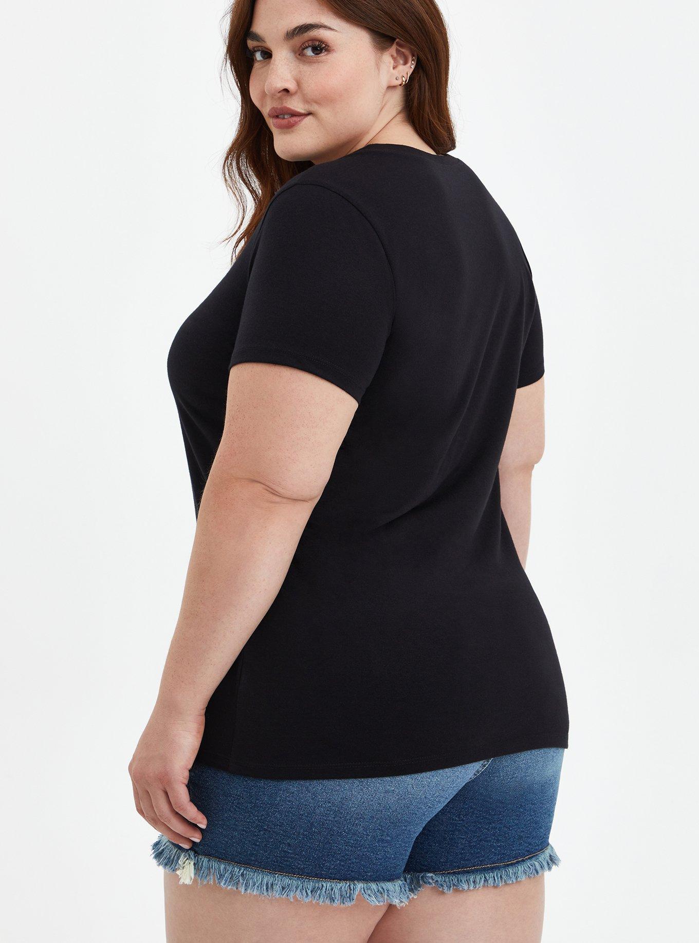 #TorridStrong Slim Fit Everyday Tee - Signature Jersey Black Habit, DEEP BLACK, alternate