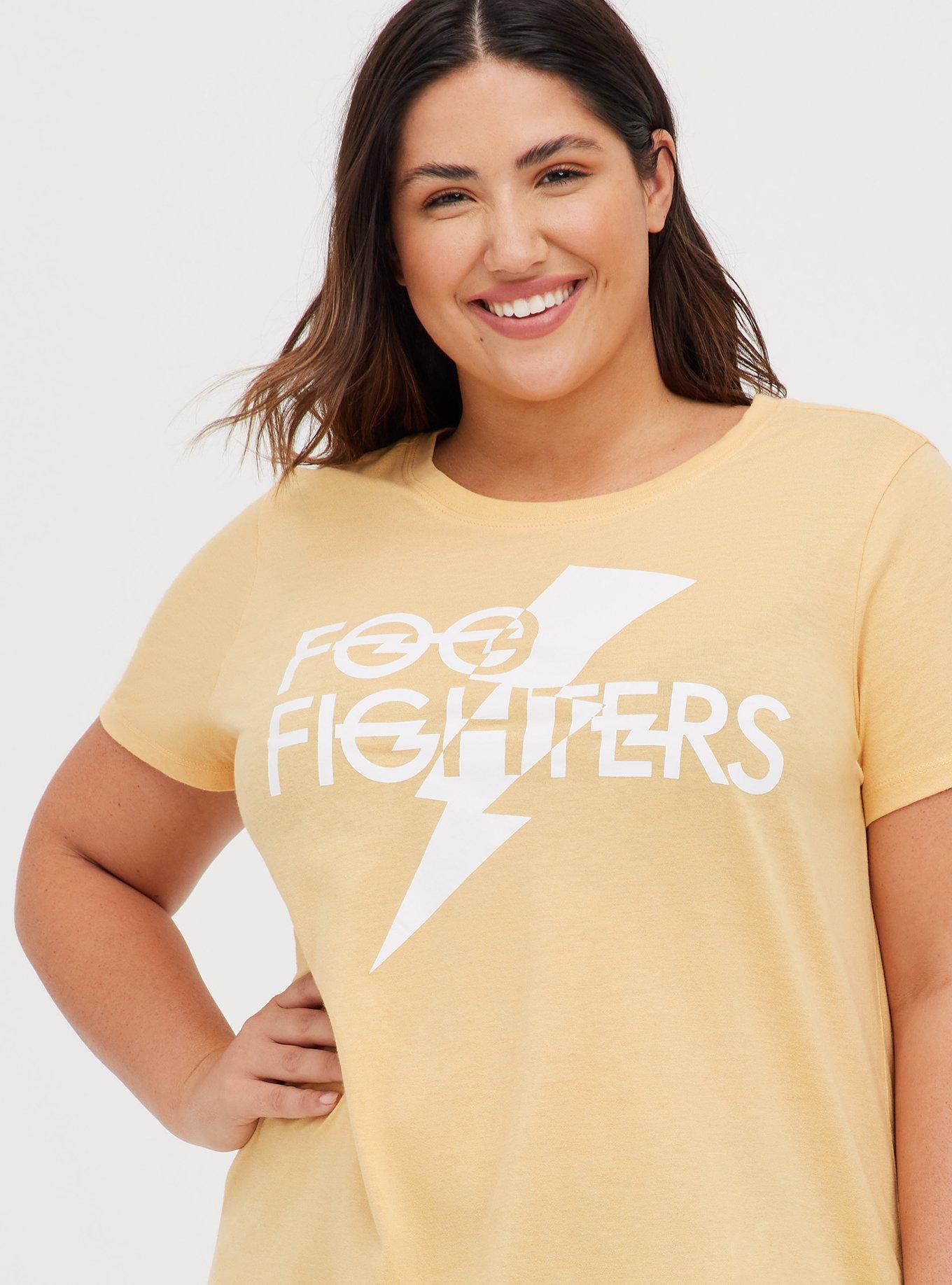 Plus Size - Classic Fit Crew Tee - Foo Fighters Mustard Yellow - Torrid