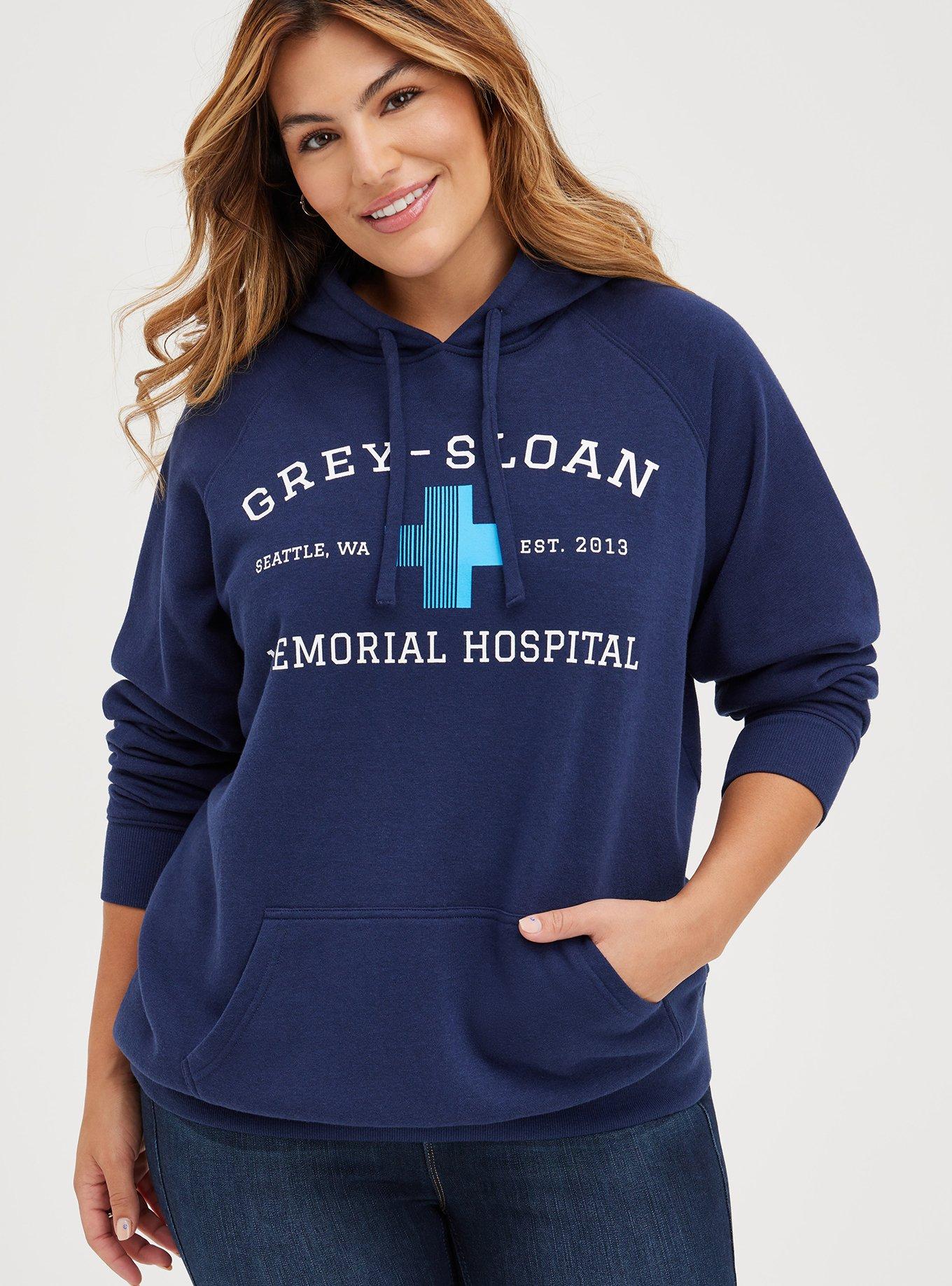 Plus Size - Hoodie - Cozy Fleece Grey's Anatomy Navy - Torrid