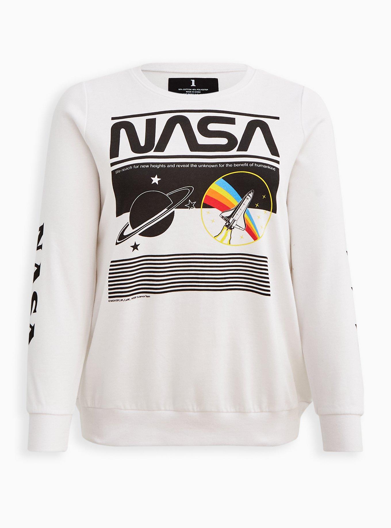 Sweatshirt - Cozy Fleece Nasa White, BRIGHT WHITE, hi-res