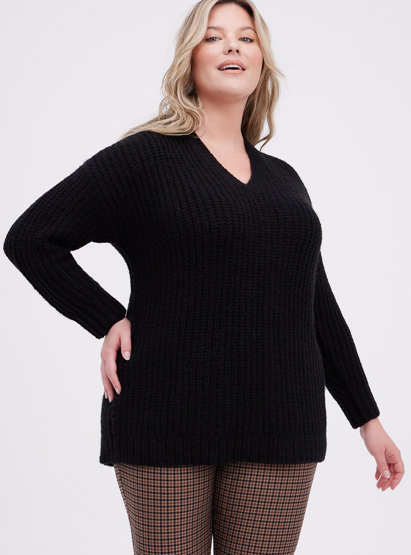 Plus size tunic hot sale length sweaters