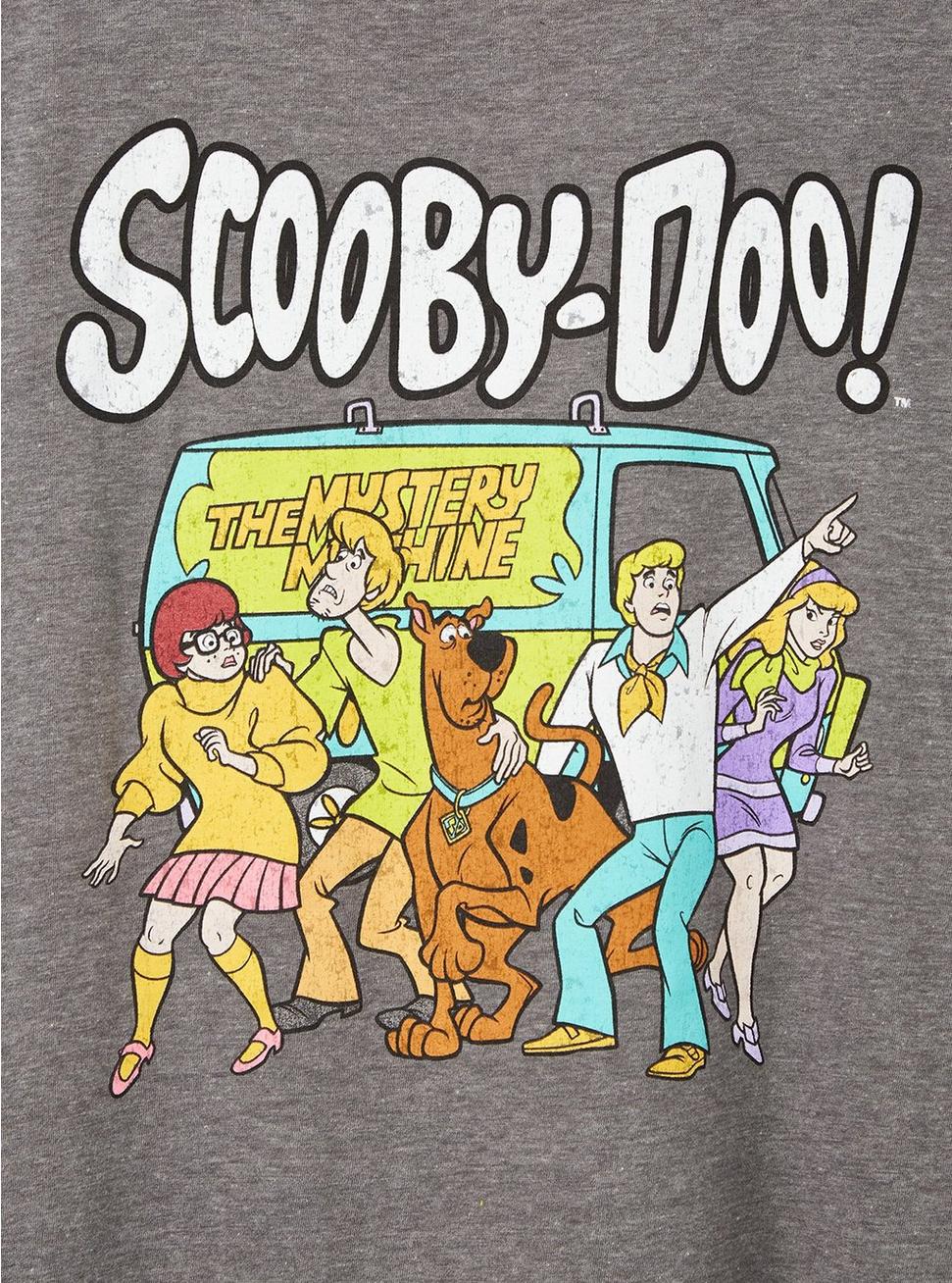 Plus Size - Slim Fit V-Neck Tee - Signature Jersey Scooby Doo Grey - Torrid