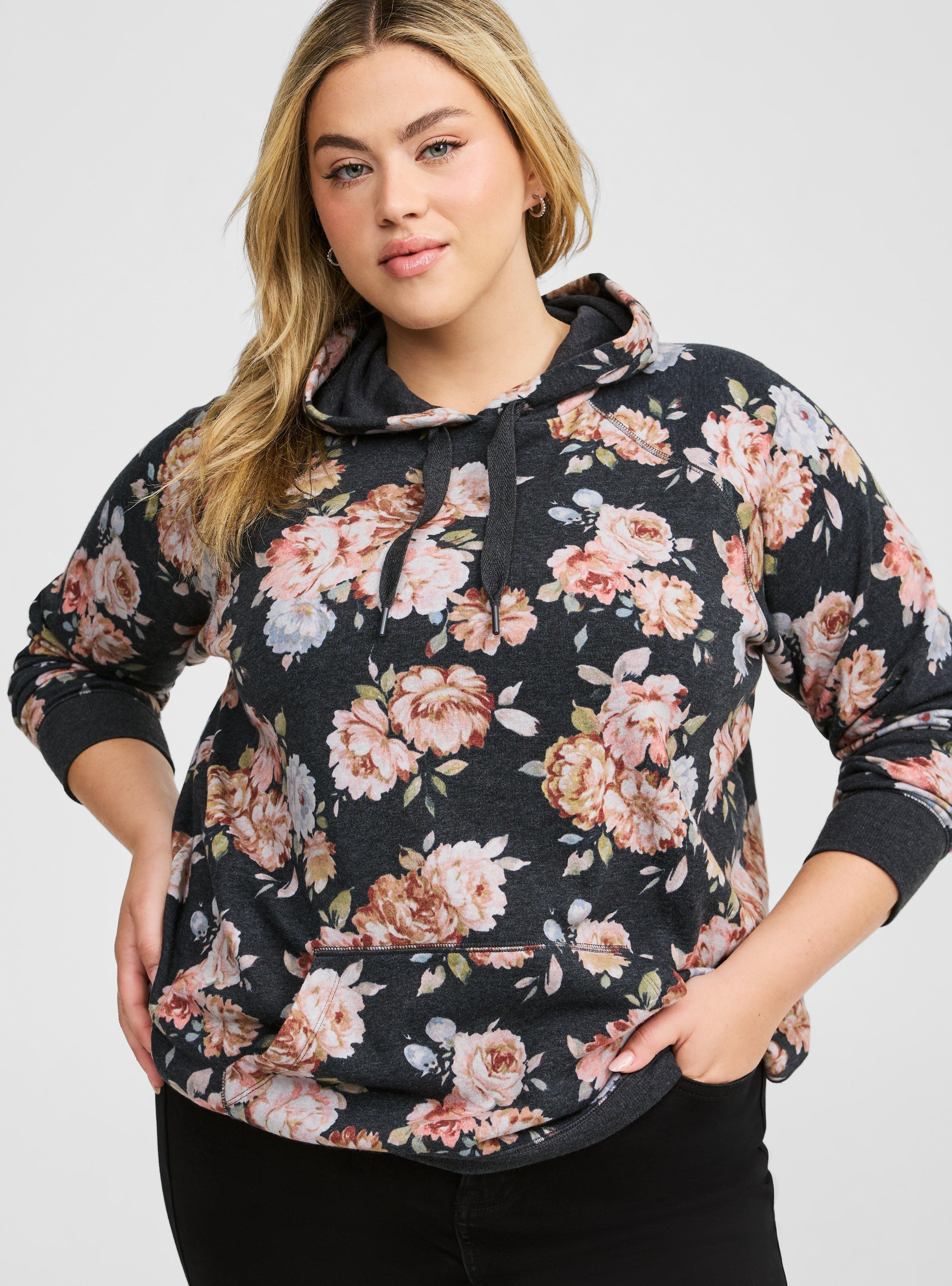 Plus Size Classic Fit Cozy Fleece Raglan Hoodie Torrid