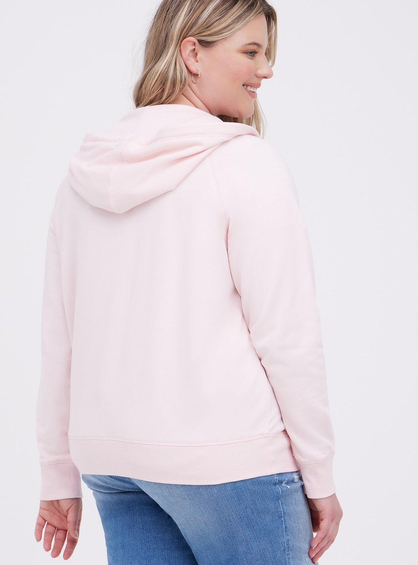 Ultra Soft Fleece Zip Up Hoodie, PINK, alternate
