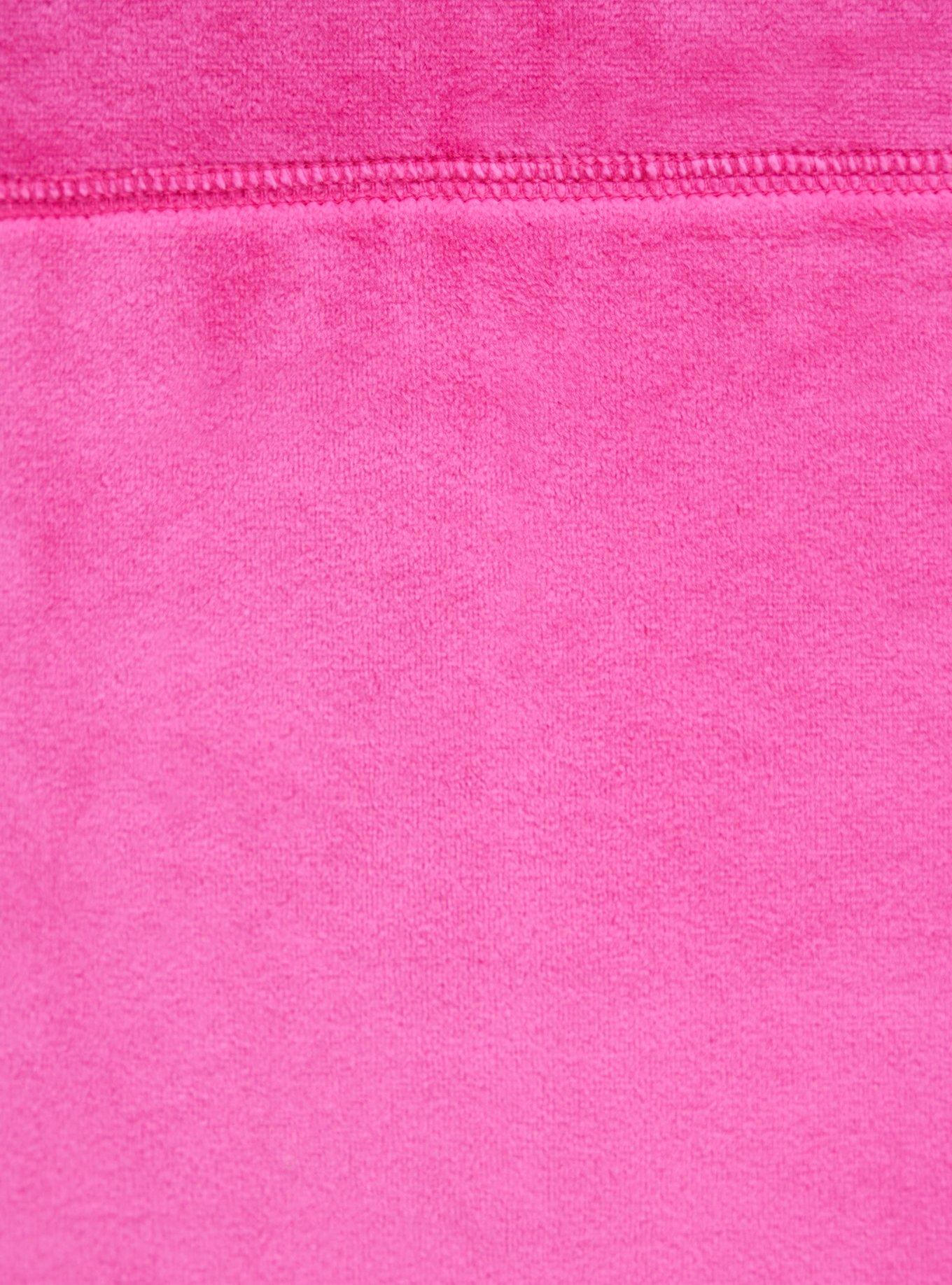 Hooded Sweatshirt Dress - Velour Pink, PINK GLO, alternate