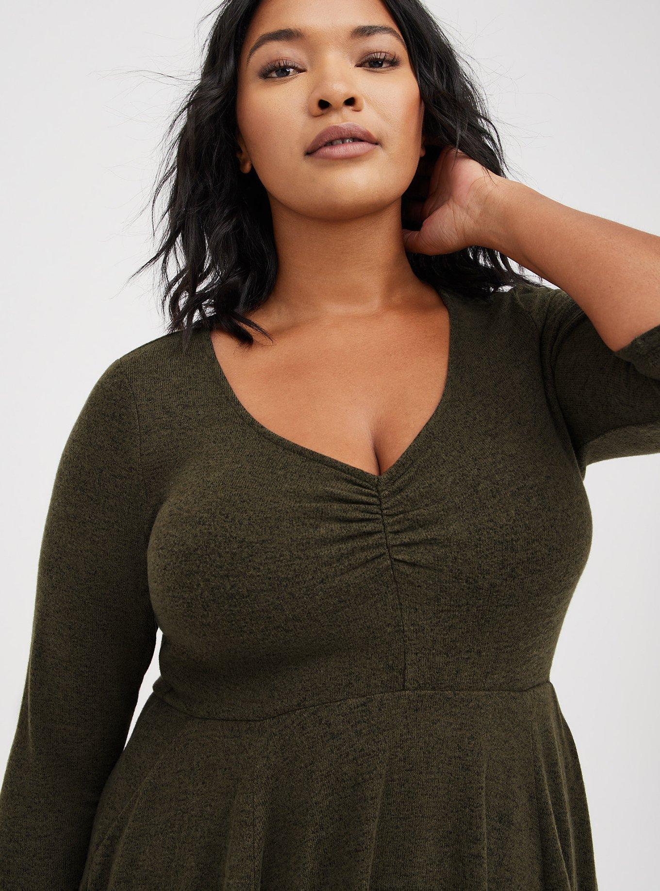 Mini Super Soft Plush Skater Dress, DEEP DEPTHS, alternate