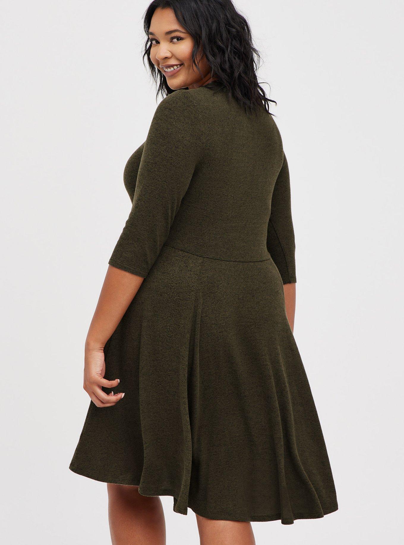 Mini Super Soft Plush Skater Dress, DEEP DEPTHS, alternate