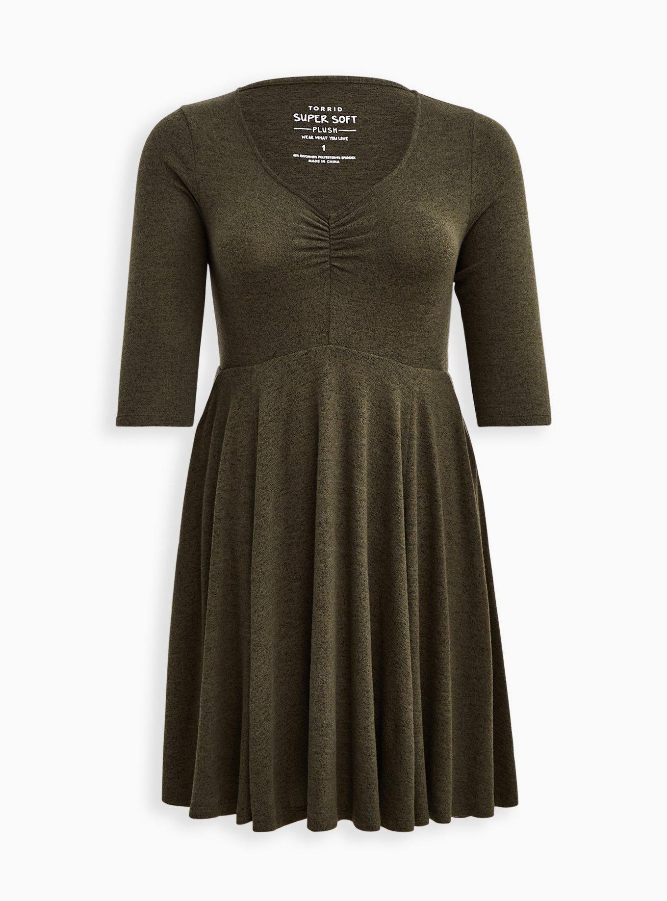 Mini Super Soft Plush Skater Dress, DEEP DEPTHS, hi-res