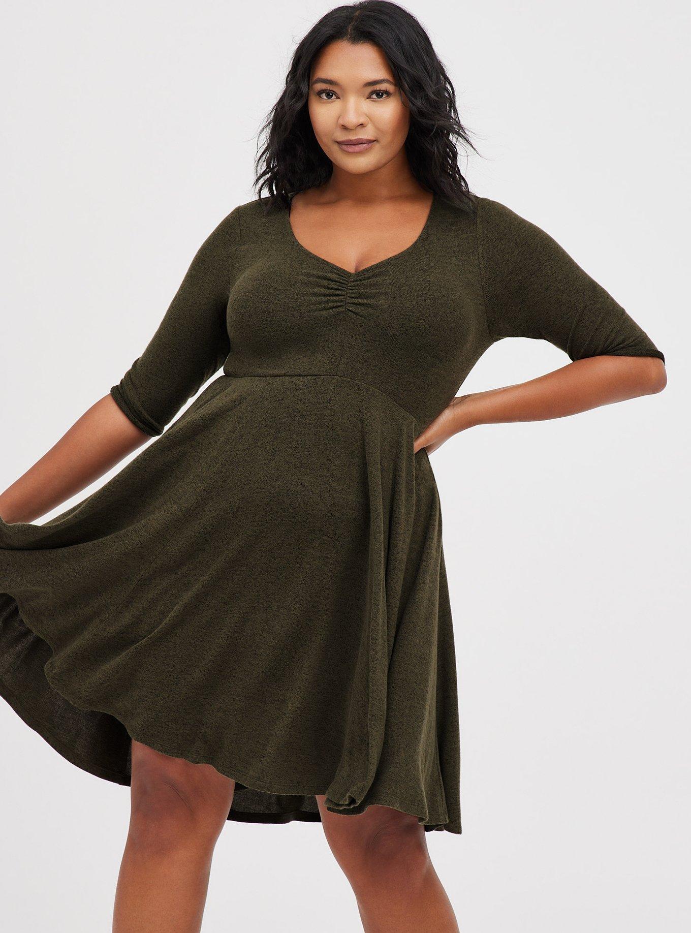 Mini Super Soft Plush Skater Dress, DEEP DEPTHS, hi-res
