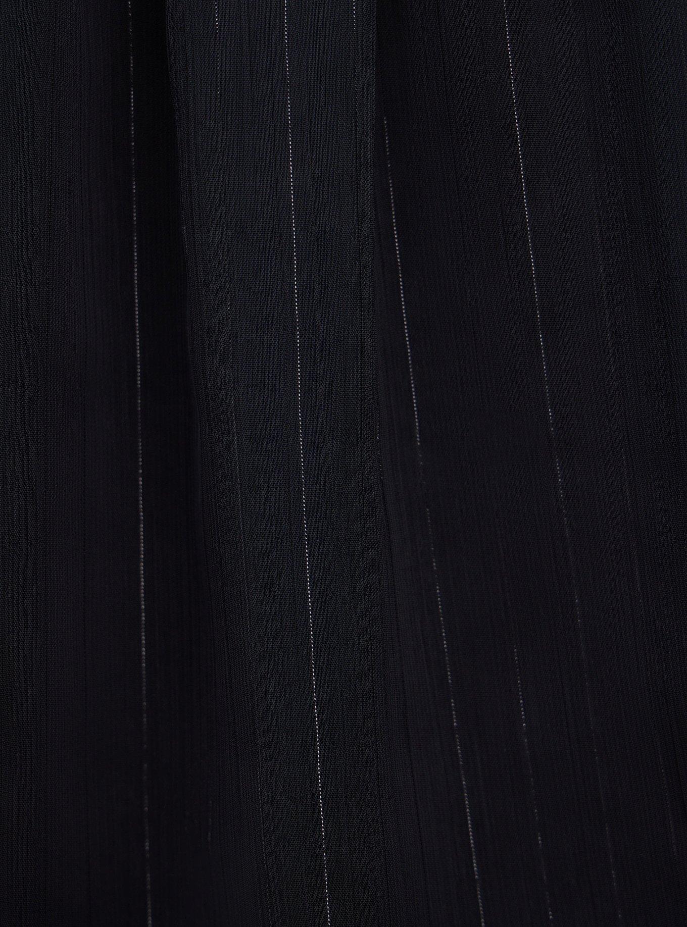 Crinkle Chiffon Flutter Sleeve Blouse, DEEP BLACK, alternate