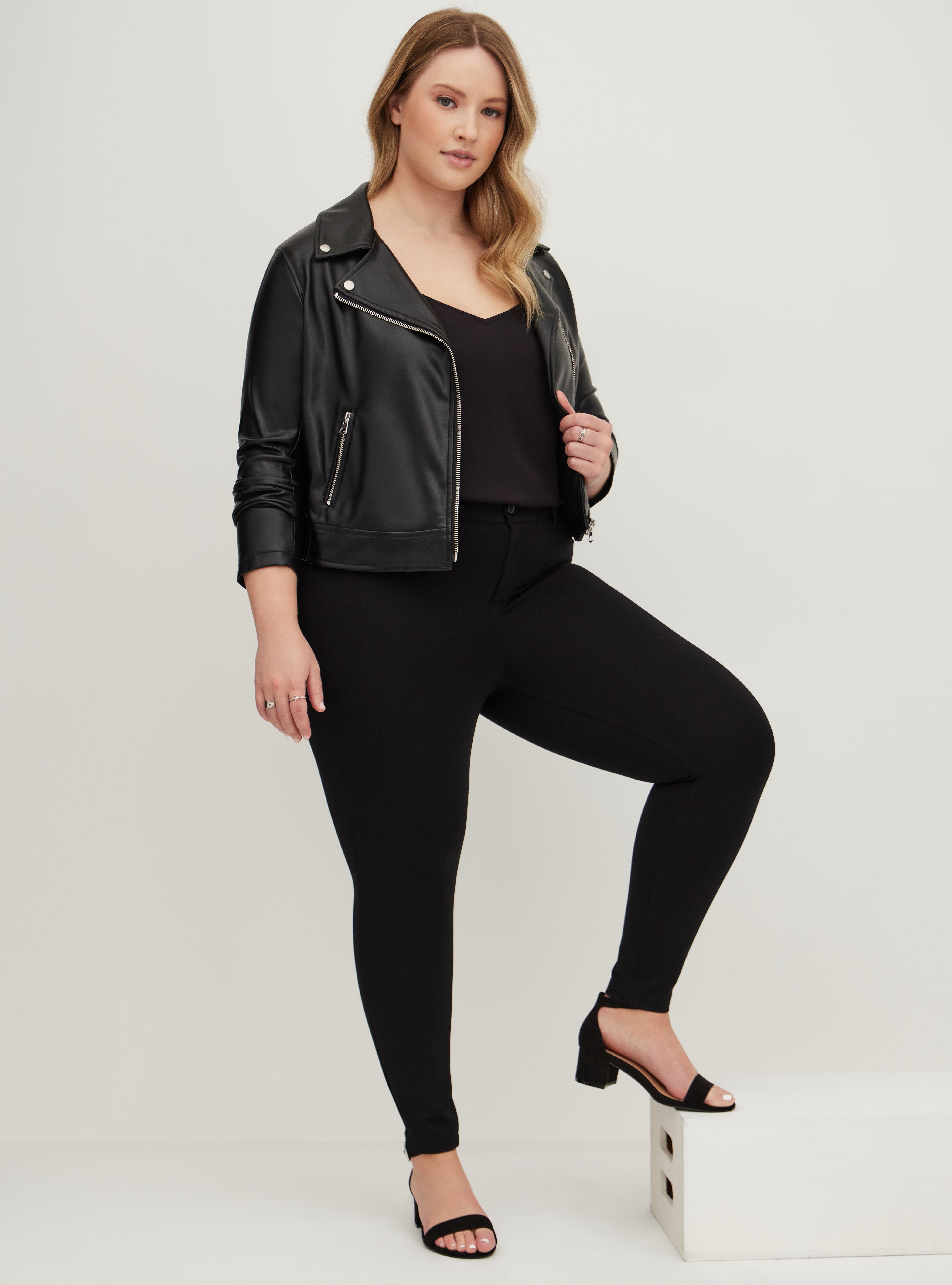 Plus Size Ava Stretch Challis Tunic Cami, DEEP BLACK, alternate