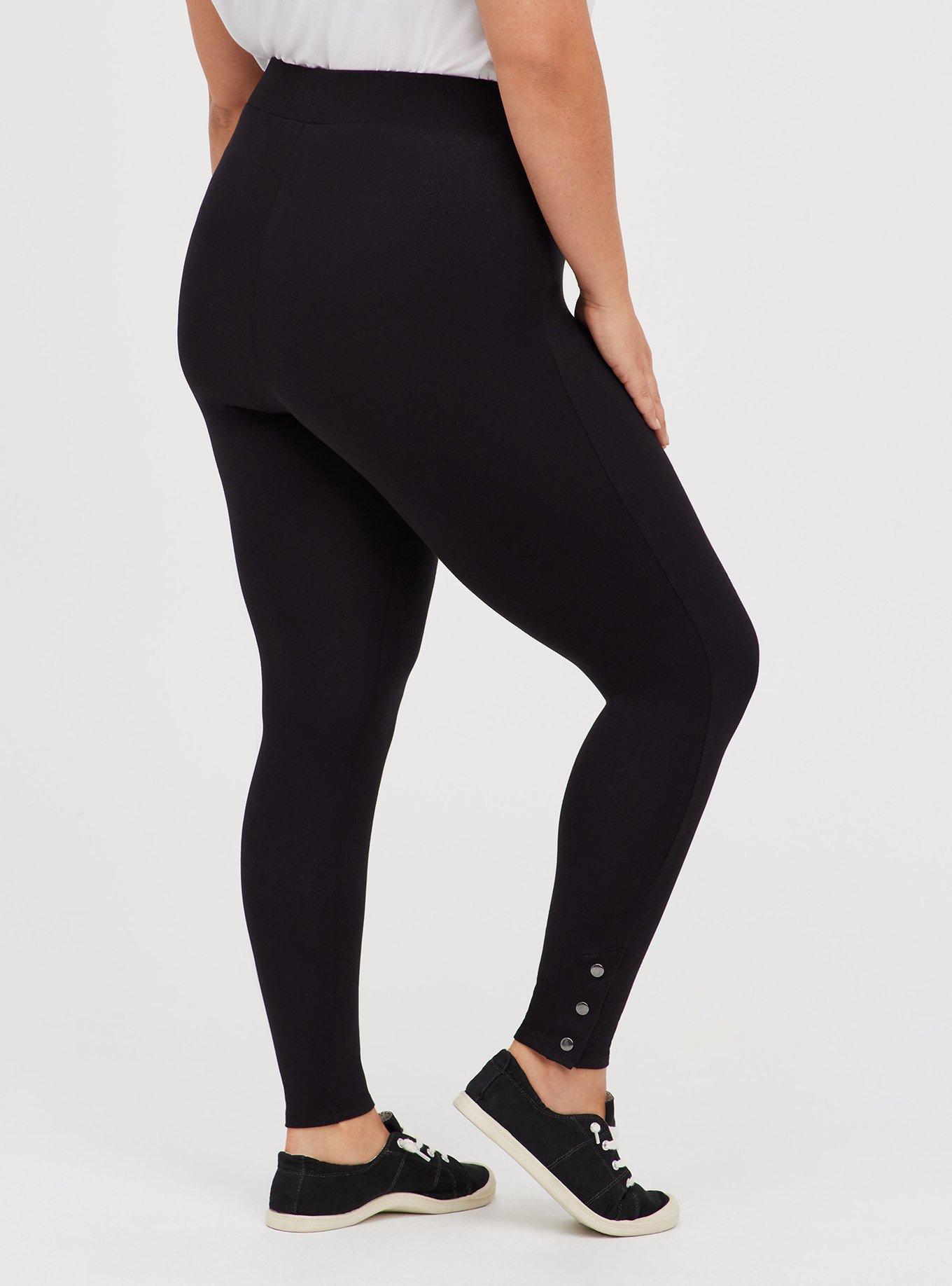 Plus Size Ankle Snap Premium Legging Black Torrid