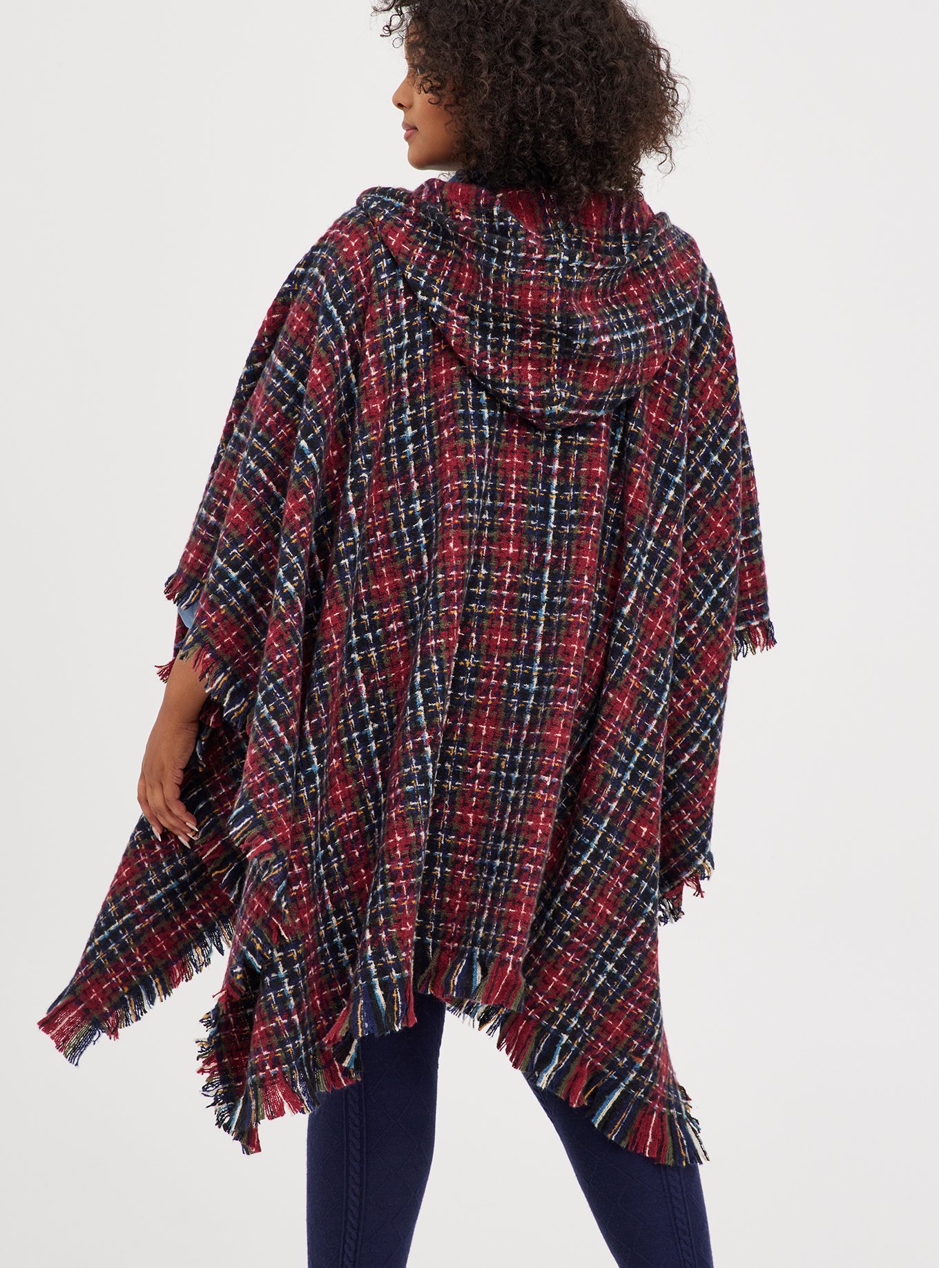 Plus Size - Ruana - Plaid Red & Green - Torrid