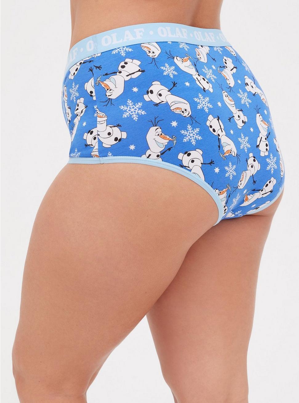 Plus Size - Walt Disney Frozen Boyshort Panty - Cotton Olaf Blue - Torrid