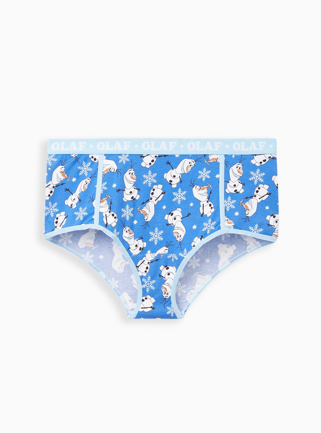 Plus Size - Walt Disney Frozen Boyshort Panty - Cotton Olaf Blue - Torrid