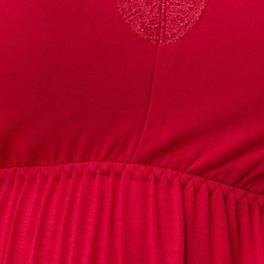 Super Soft Lace Trim Babydoll Sleep Gown, JESTER RED, swatch