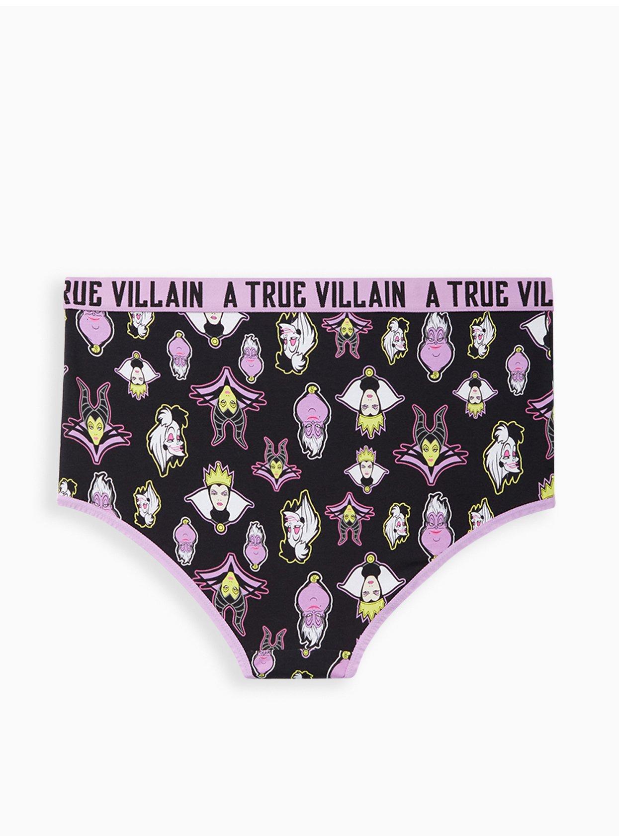 Plus Size - Disney Villains Brief Panty - Cotton Black - Torrid