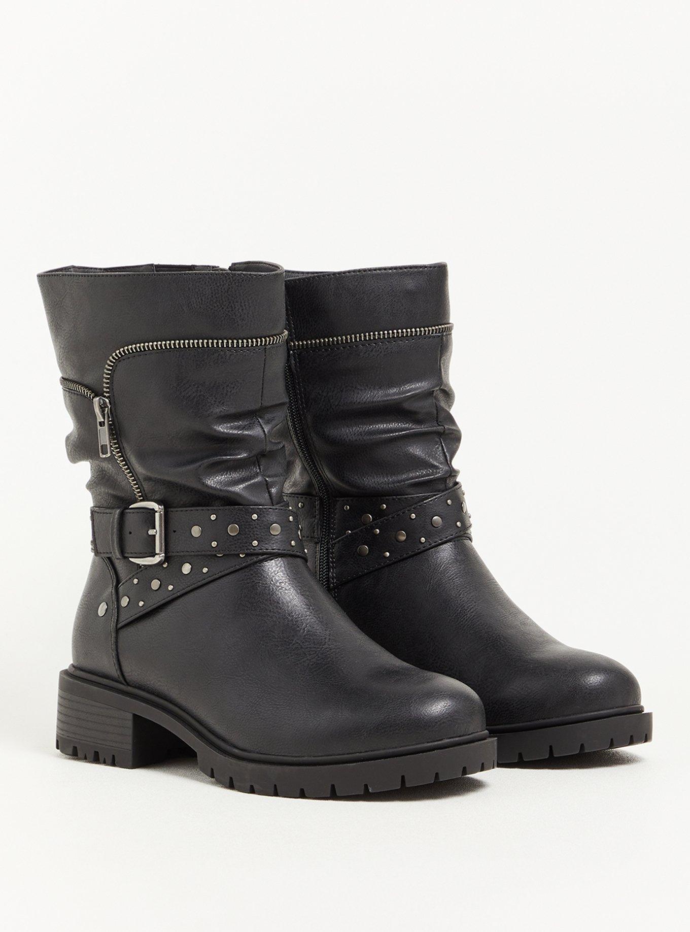 Studded moto clearance boots