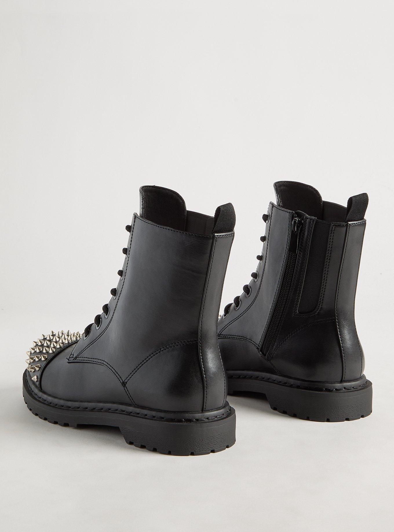 Combat boots with store spikes