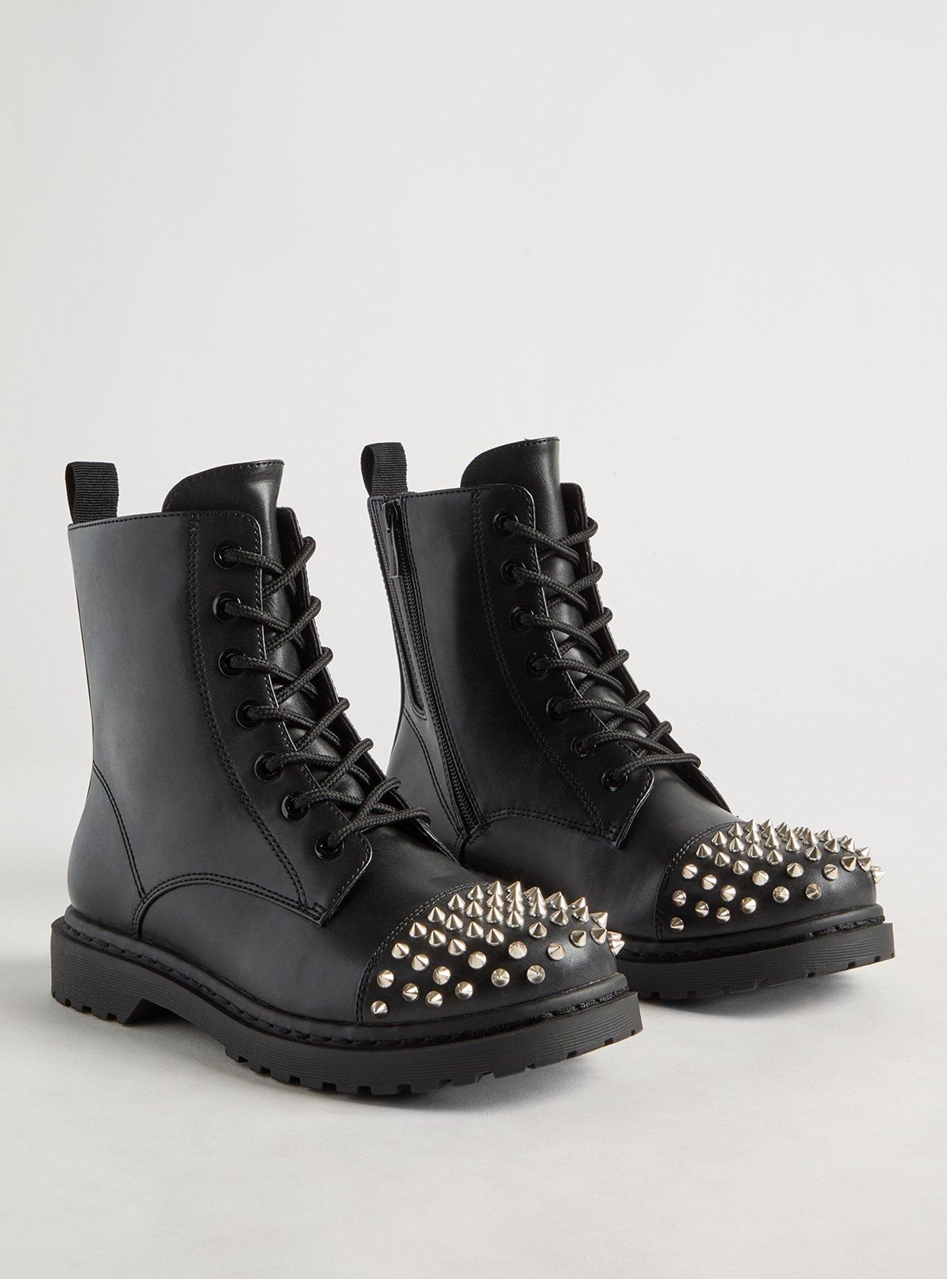 Combat boots hot sale with studs