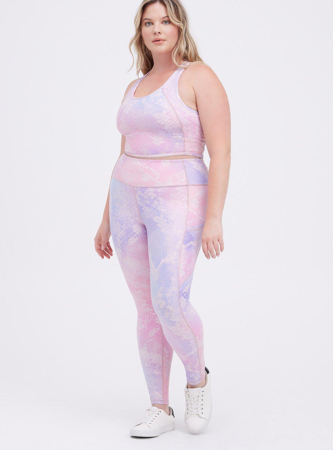 Plus Size Longline Low-Impact Sports Bra - Performance Core Purple Shine, SNAKE PINK, alternate