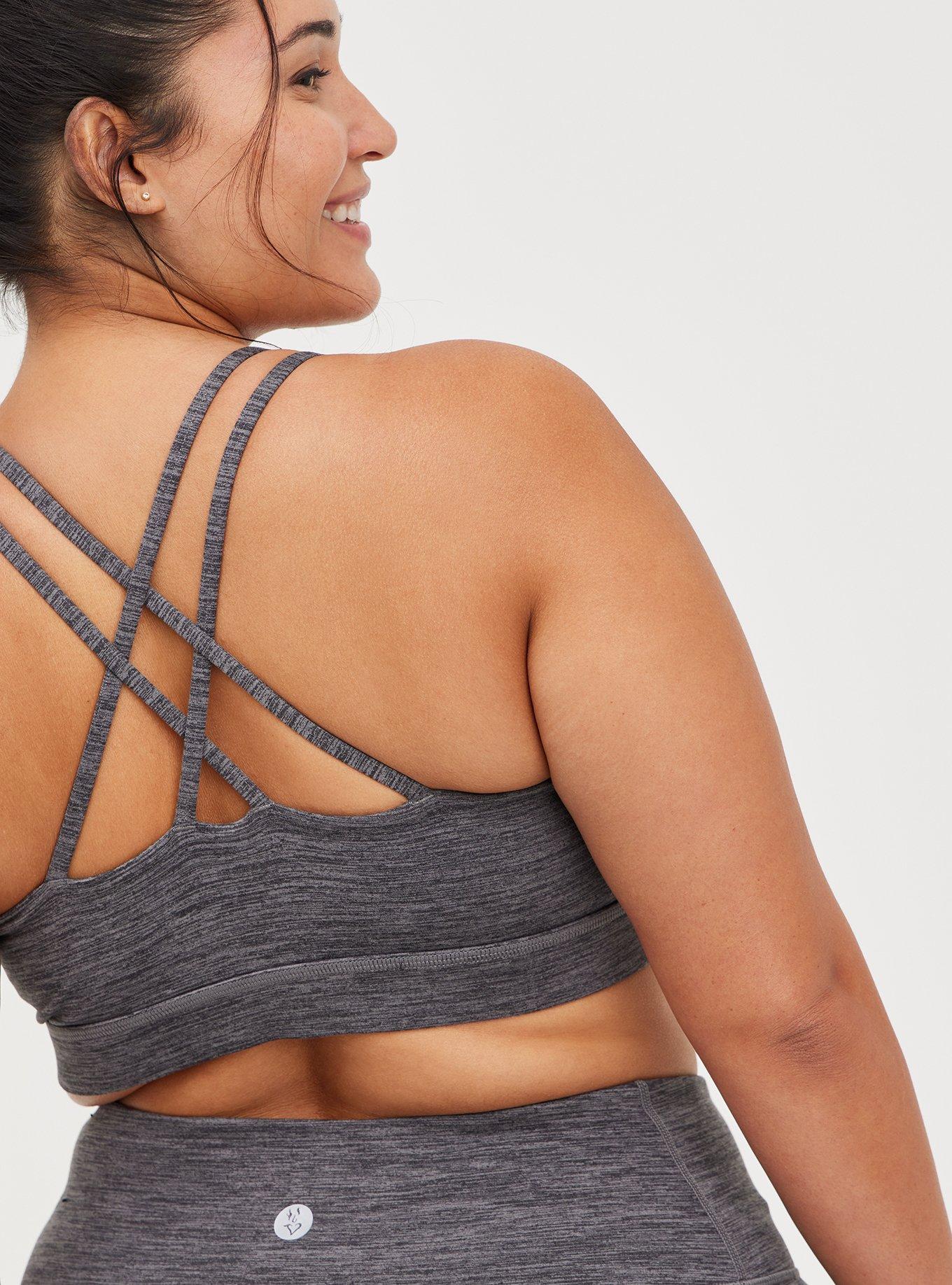 Low-Impact Wireless Strappy Back Active Sports Bra, , hi-res