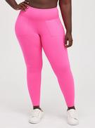 Super Soft Performance Jersey Full Length Active Legging With Patch Pocket, , hi-res