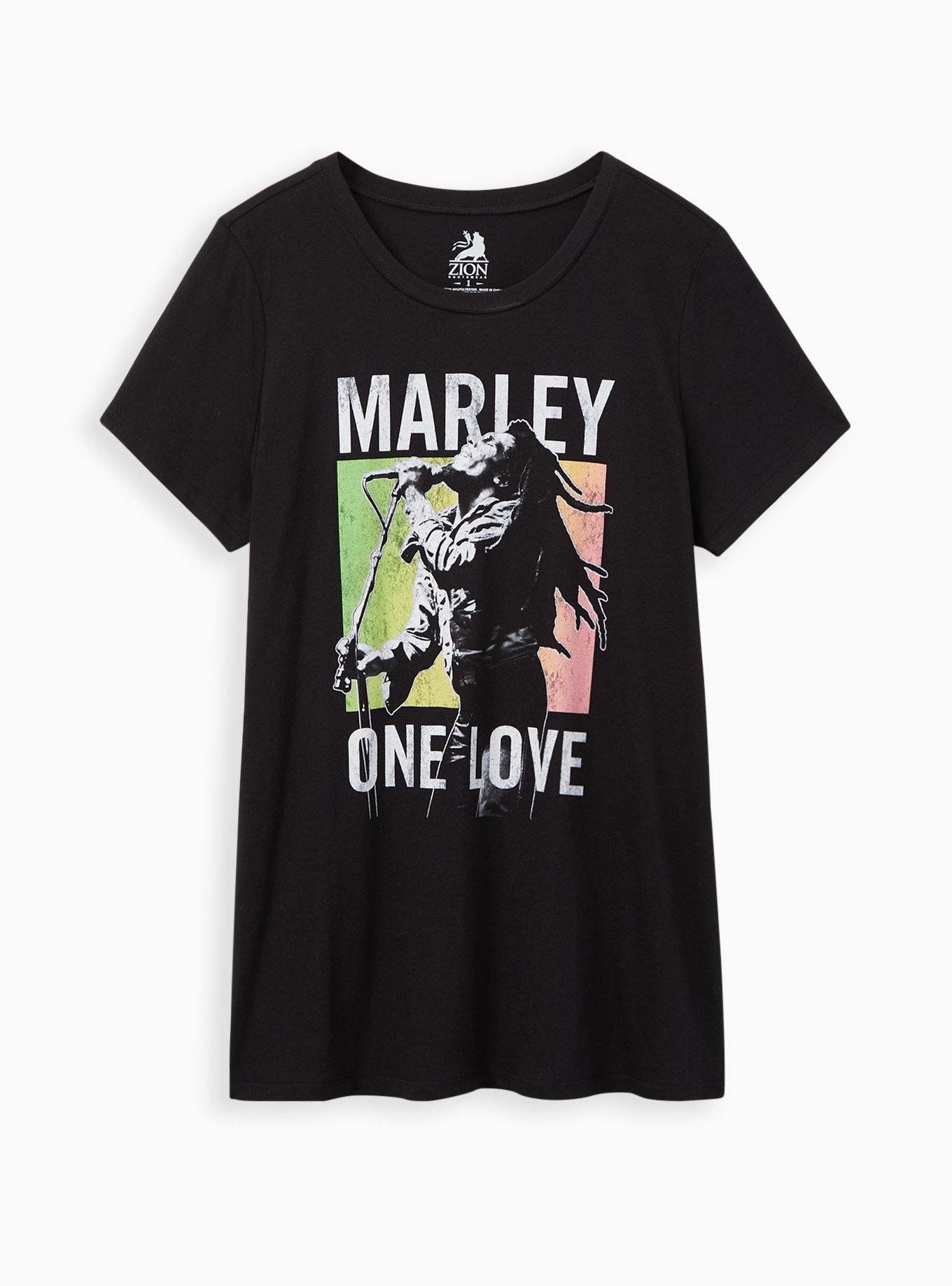 Plus Size - Tunic Tee - Bob Marley Black - Torrid