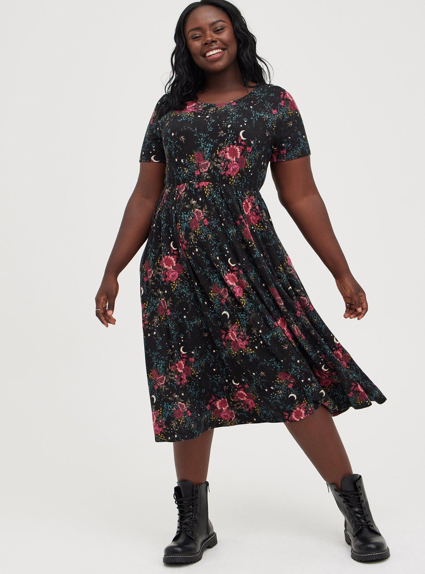 Plus Size - Skater Midi Dress - Torrid