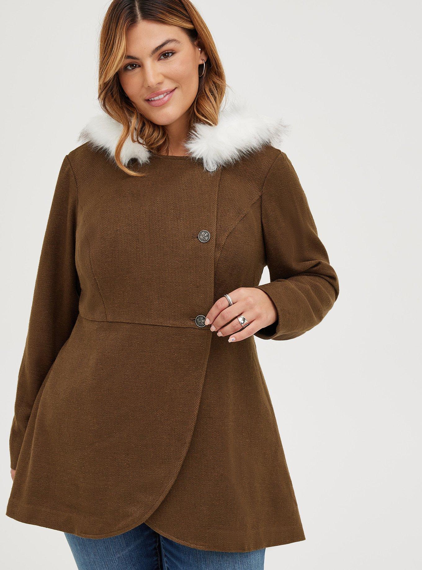 Plus Size - Riding Coat - Outlander Fur Tweed - Torrid