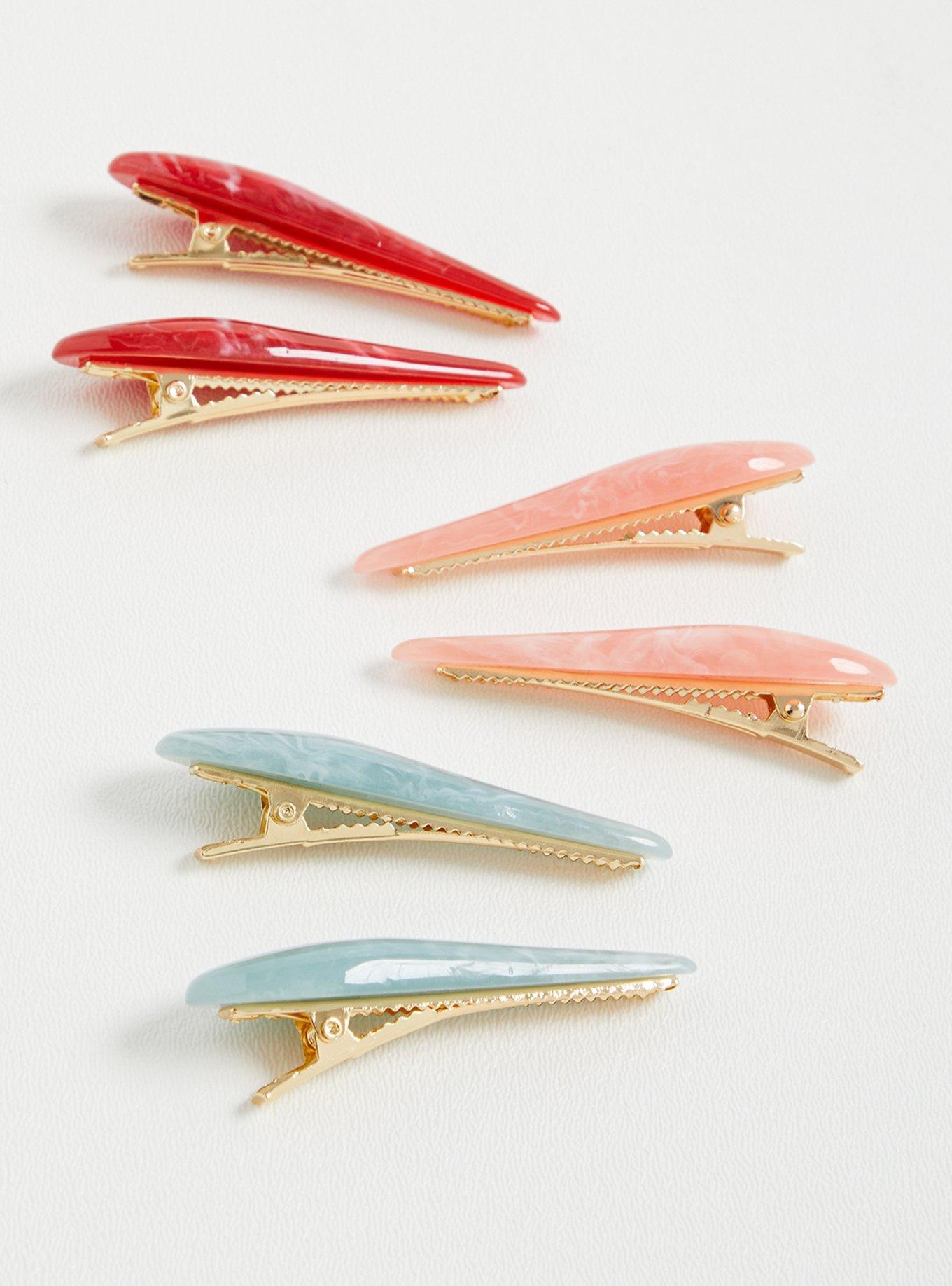Multi Colored Resin Clips - Set of 3, , alternate