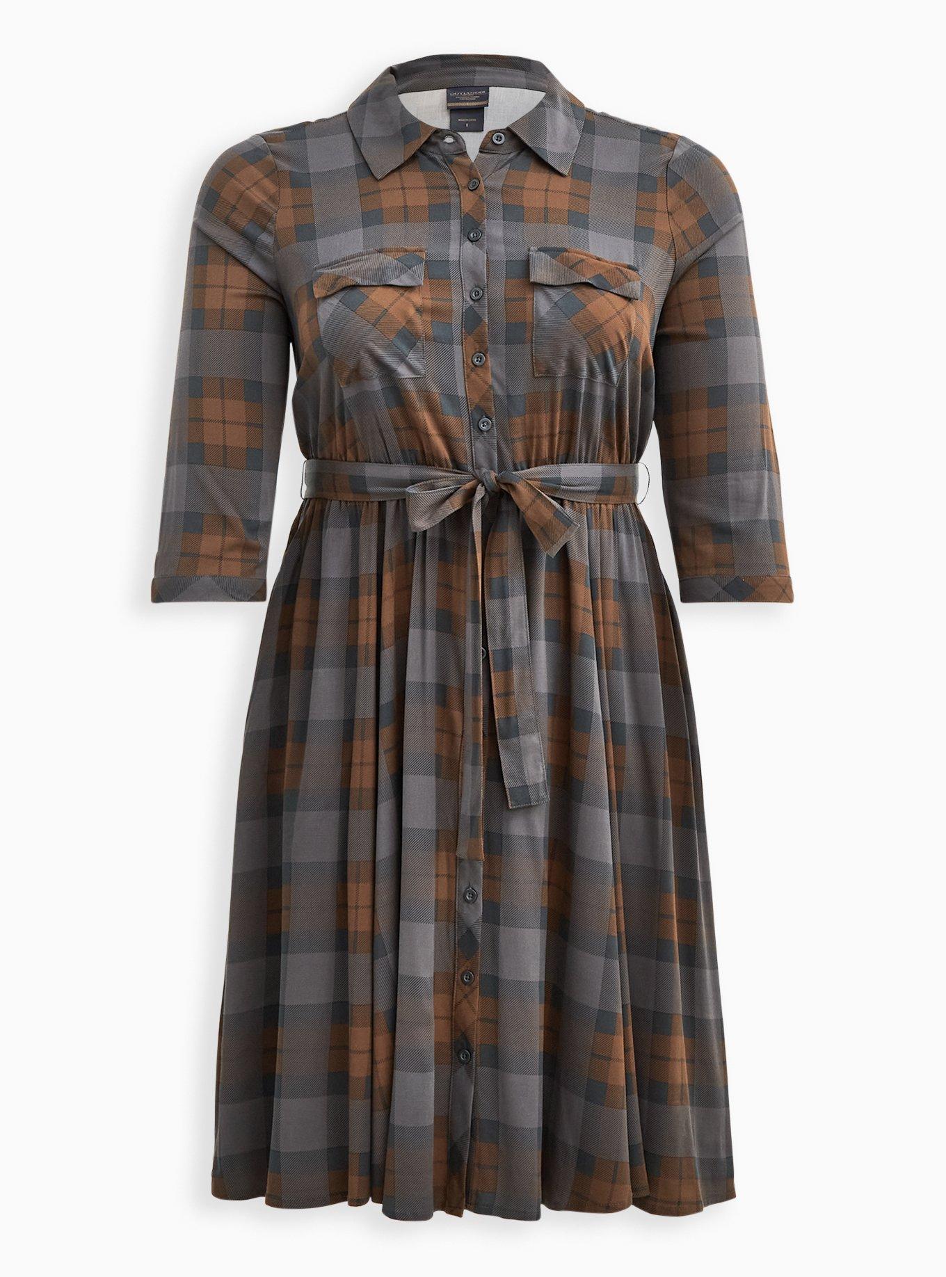 Tartan shirt outlet dress