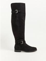 Double Buckle Over The Knee Boot (WW), BLACK, alternate