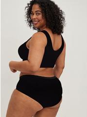 Seamless Smooth Mid-Rise Cheeky Panty, RICH BLACK, alternate