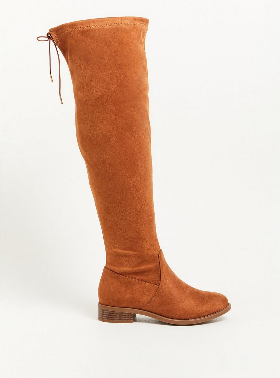 Stretch Flat Over The Knee Boot (WW), CAMEL, alternate