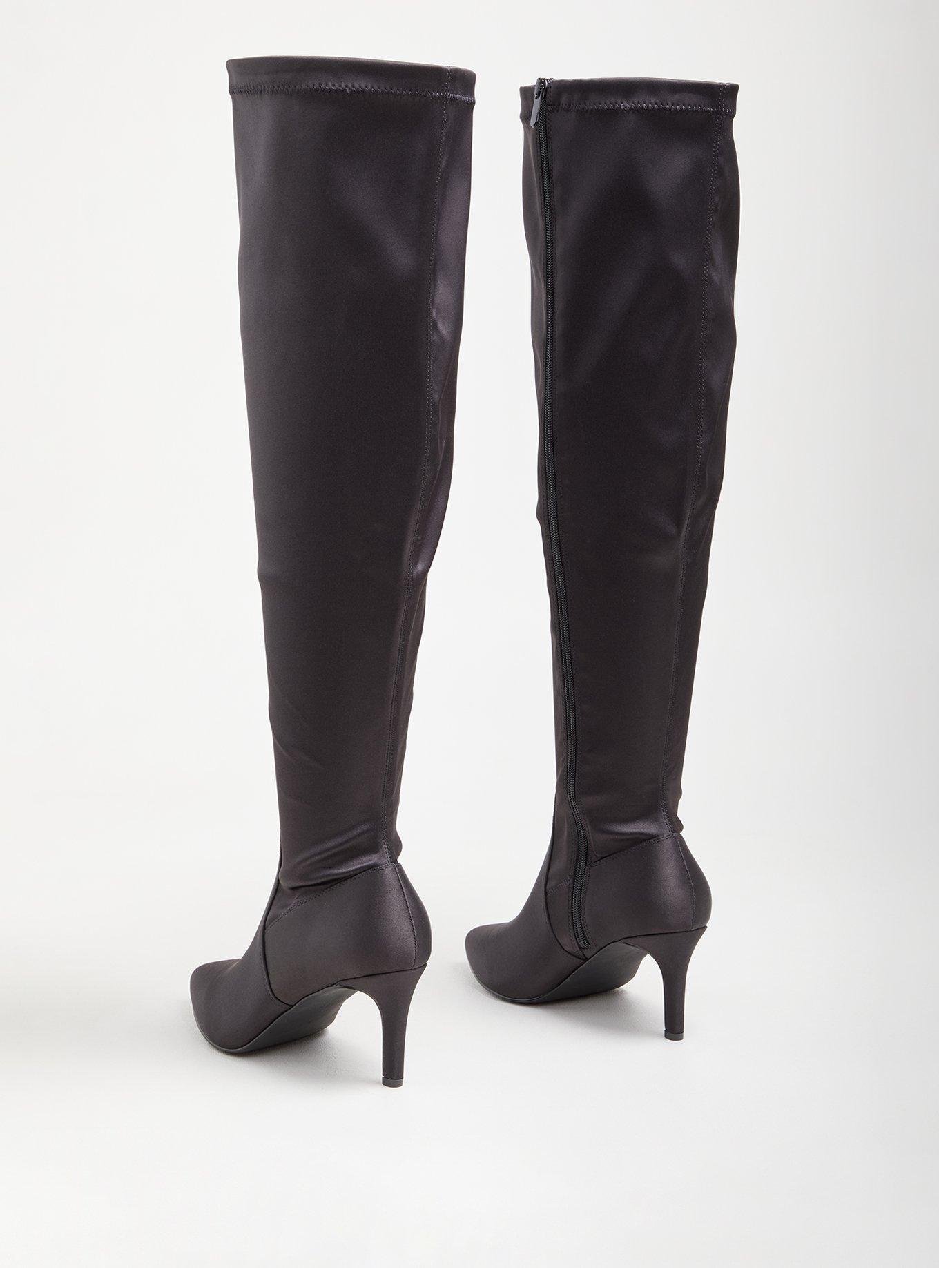 Over The Knee Heel Boot (WW), BLACK, alternate