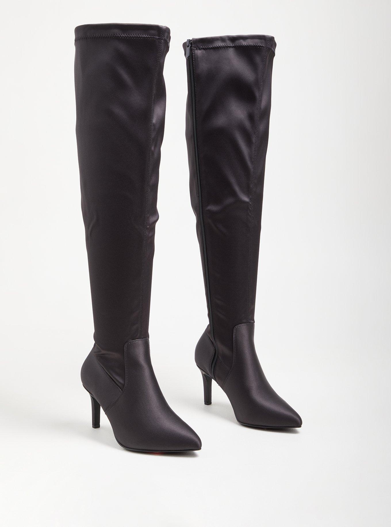 Over The Knee Heel Boot (WW), BLACK, hi-res
