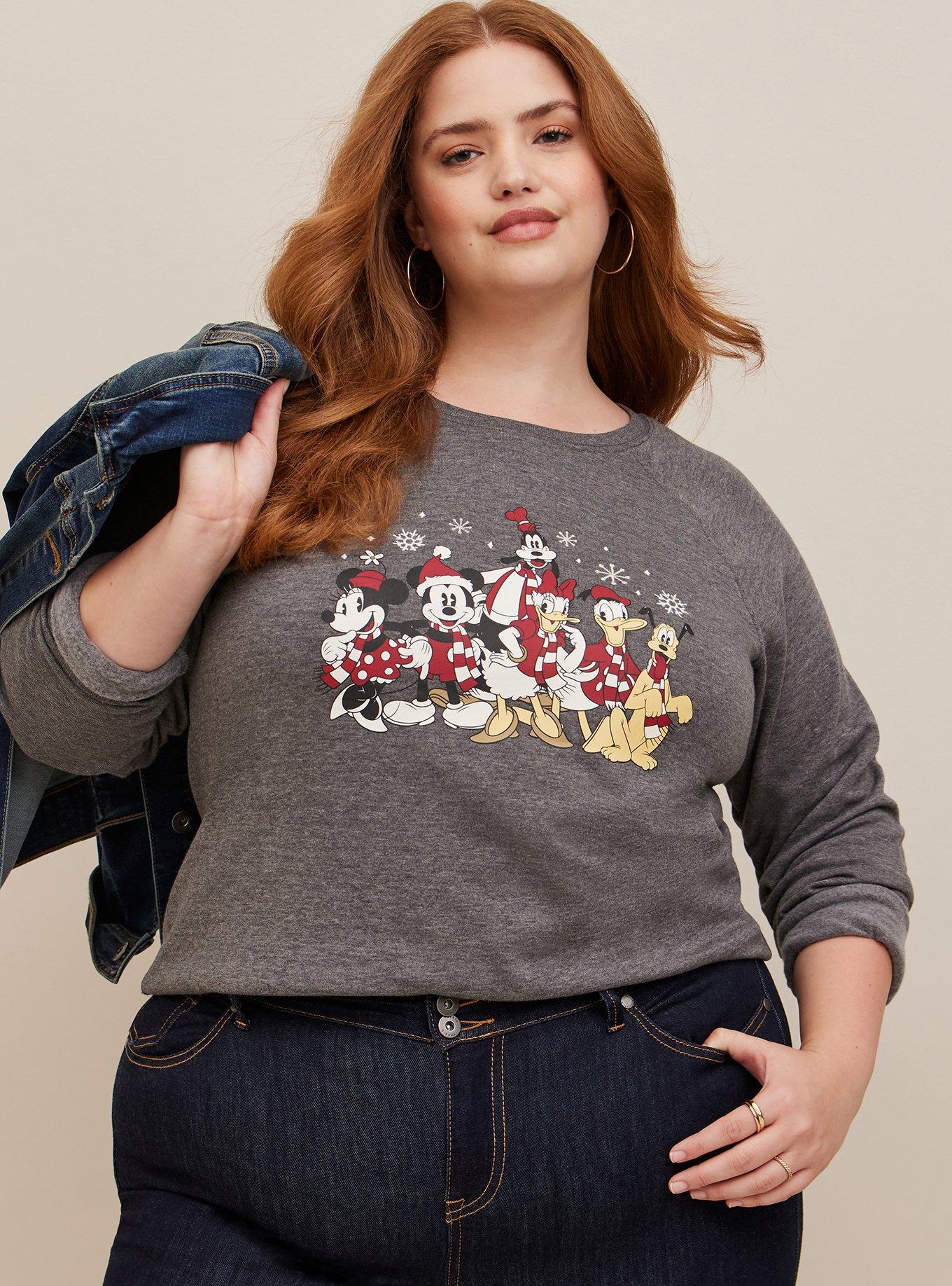 Disney, Tops, Nwt Torrid Christmas Disney Mickey Friends Tunic Top Large  L 2 Holiday