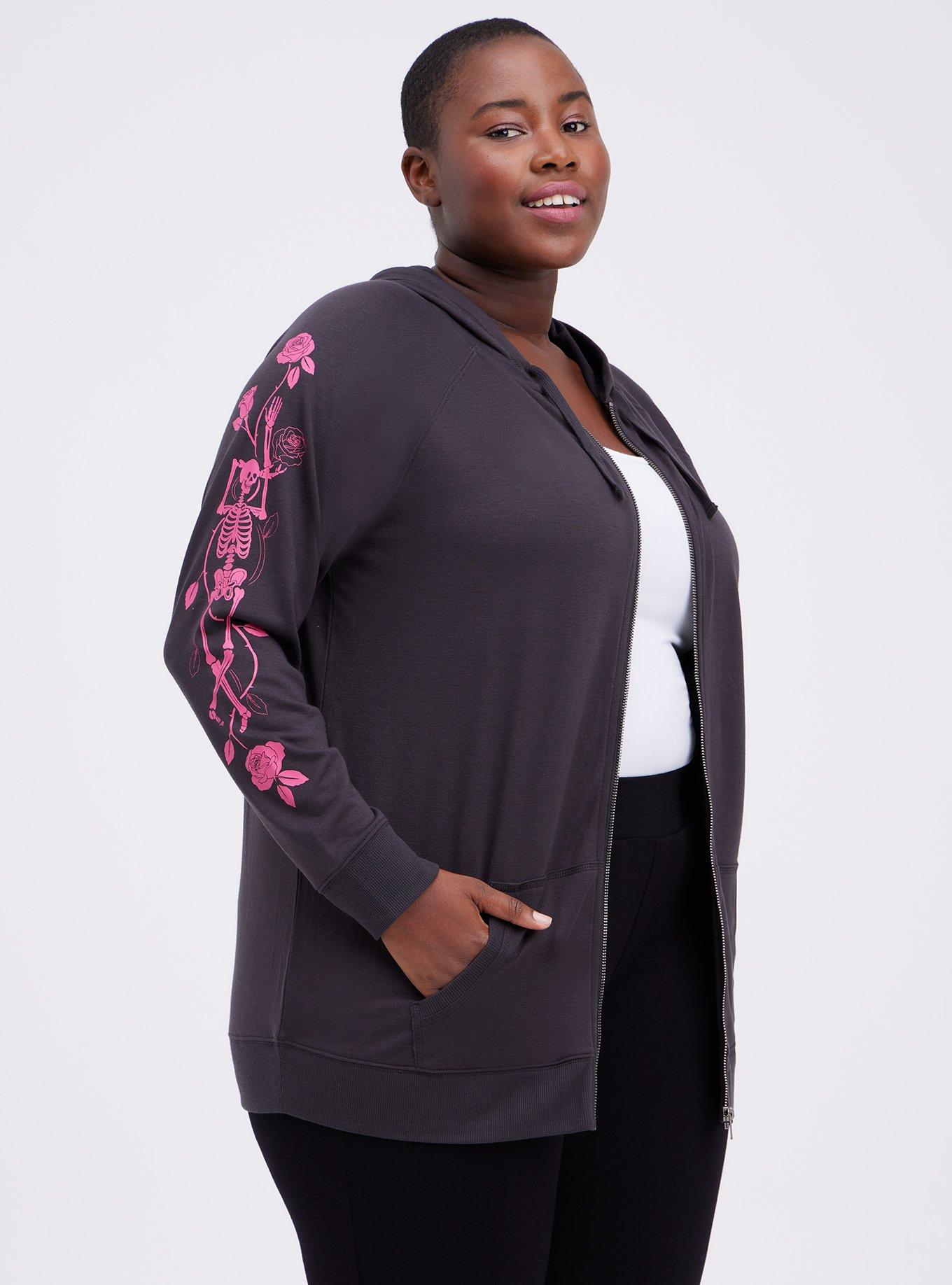 Lightweight zip up outlet hoodie plus size