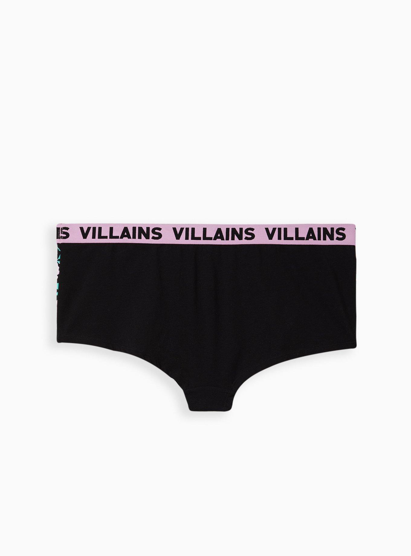 NWT TORRID Boyshort Pantie Underwear 2 Disney Villains Black Purple