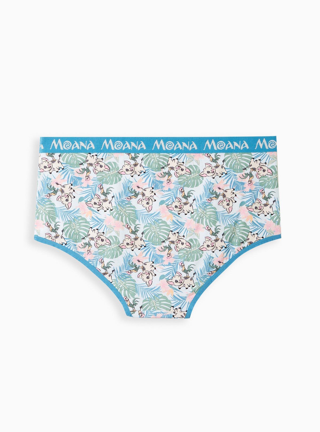 Disney Moana Brief Panty - Cotton Hei Hei & Pua Blue, MULTI, alternate