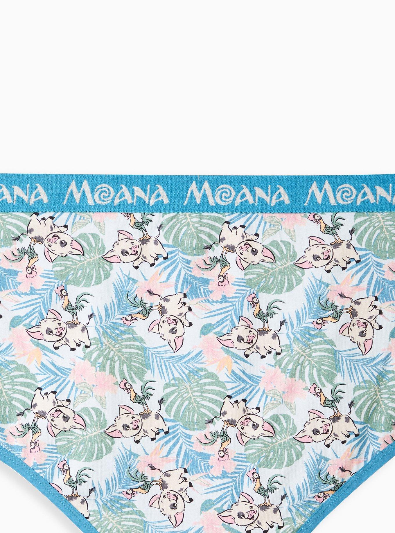 Disney Moana Brief Panty - Cotton Hei Hei & Pua Blue, MULTI, alternate