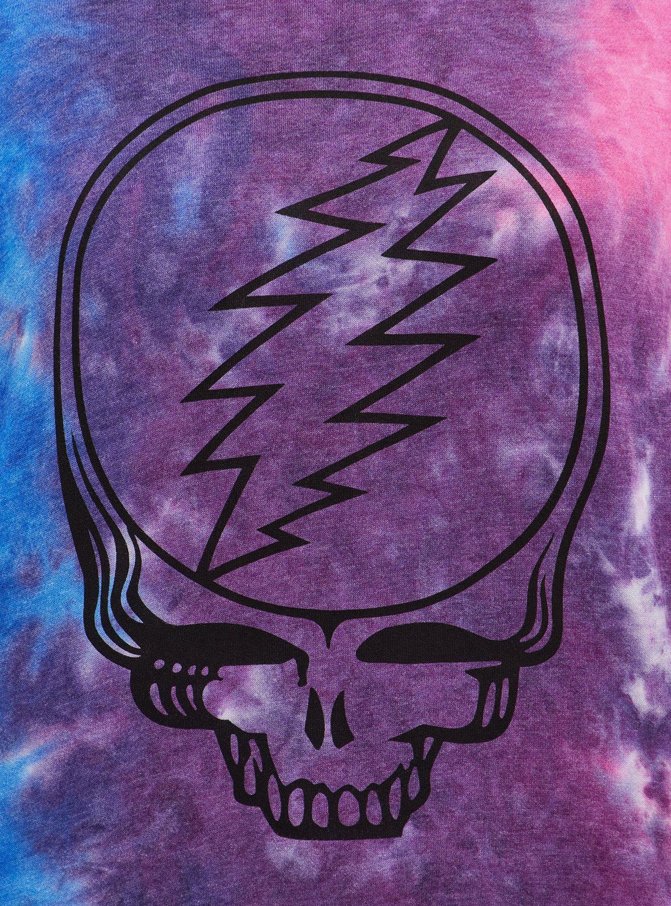 Plus Size Tunic Sweatshirt - Cozy Fleece Grateful Dead Tie Dye, MULTI TIE DYE, alternate