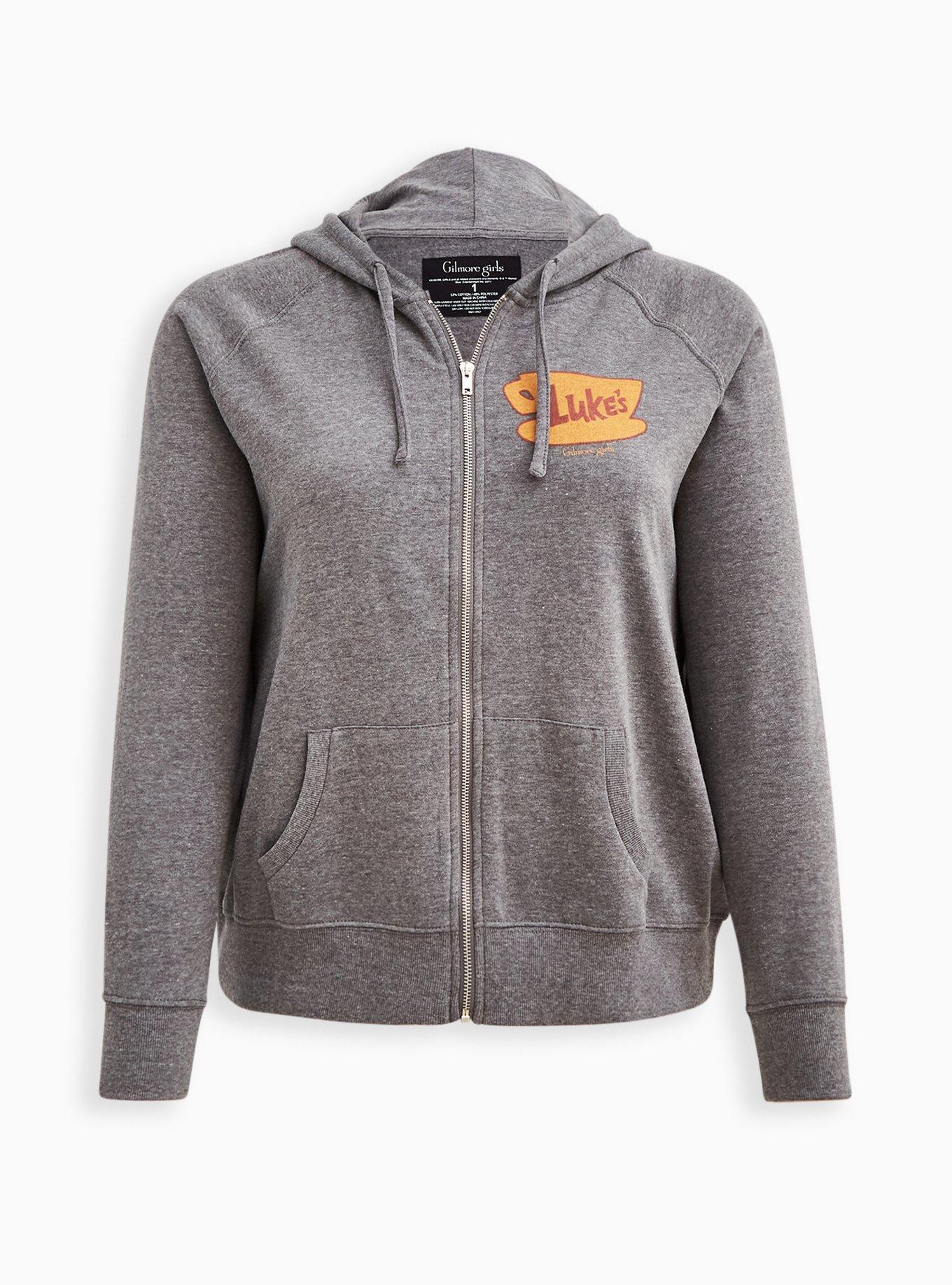 Plus Size - Zip Hoodie - Cozy Fleece Gilmore Girls Luke's Diner