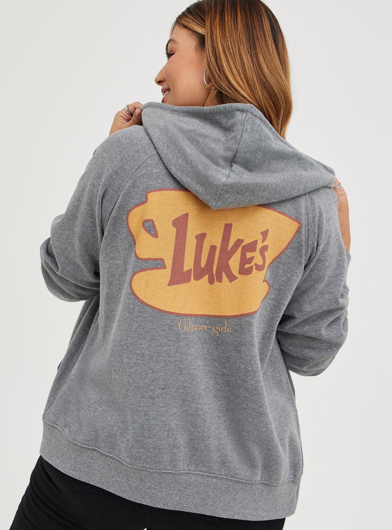 Plus Size - Zip Hoodie - Cozy Fleece Gilmore Girls Luke's Diner