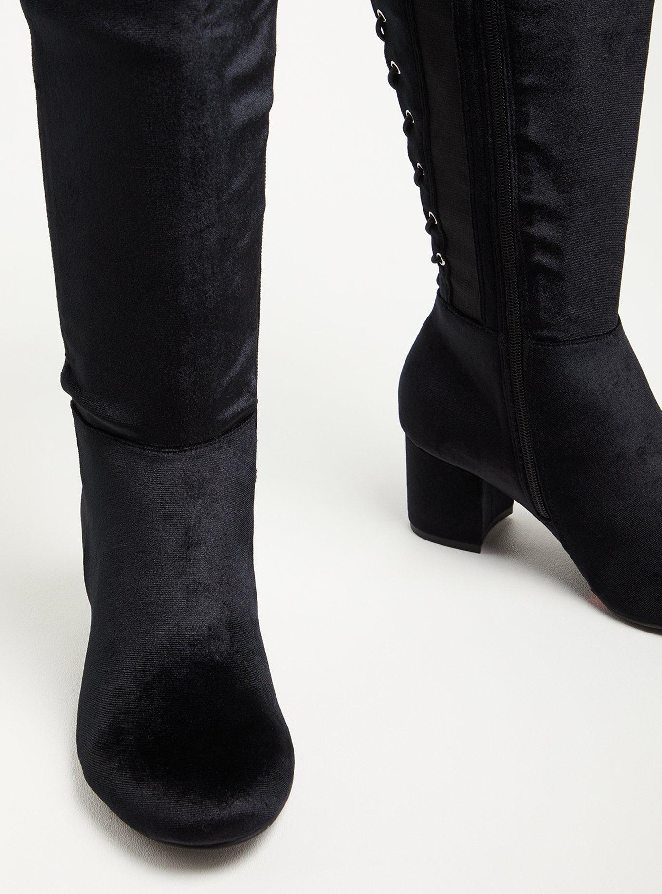 Lacey lace back flat otk clearance boot