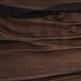 Plus Size Mesh One Shoulder Contrast Lining Top, DEEP BLACK, swatch